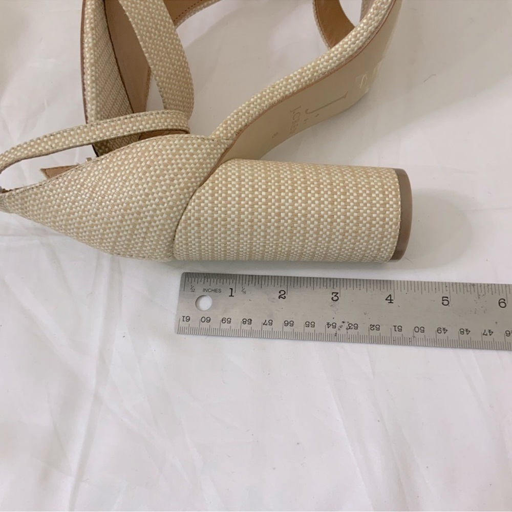 J. Crew Raffia Round Block High Heel Sandals - Picture 7 of 7